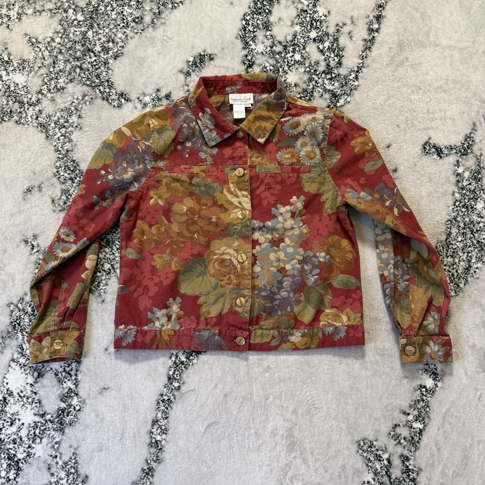Coldwater Creek Jacket Womens Size‎ SP Boho Floral Cottagecore Fall Statement